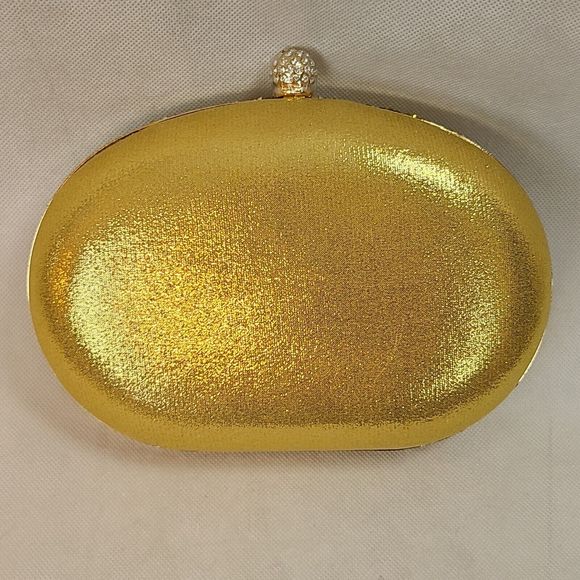 RAMLA Gold Rhinestone Luxury Prom Wedding Gala Handle & Chain Clutch Purse--New - Picture 3 of 8